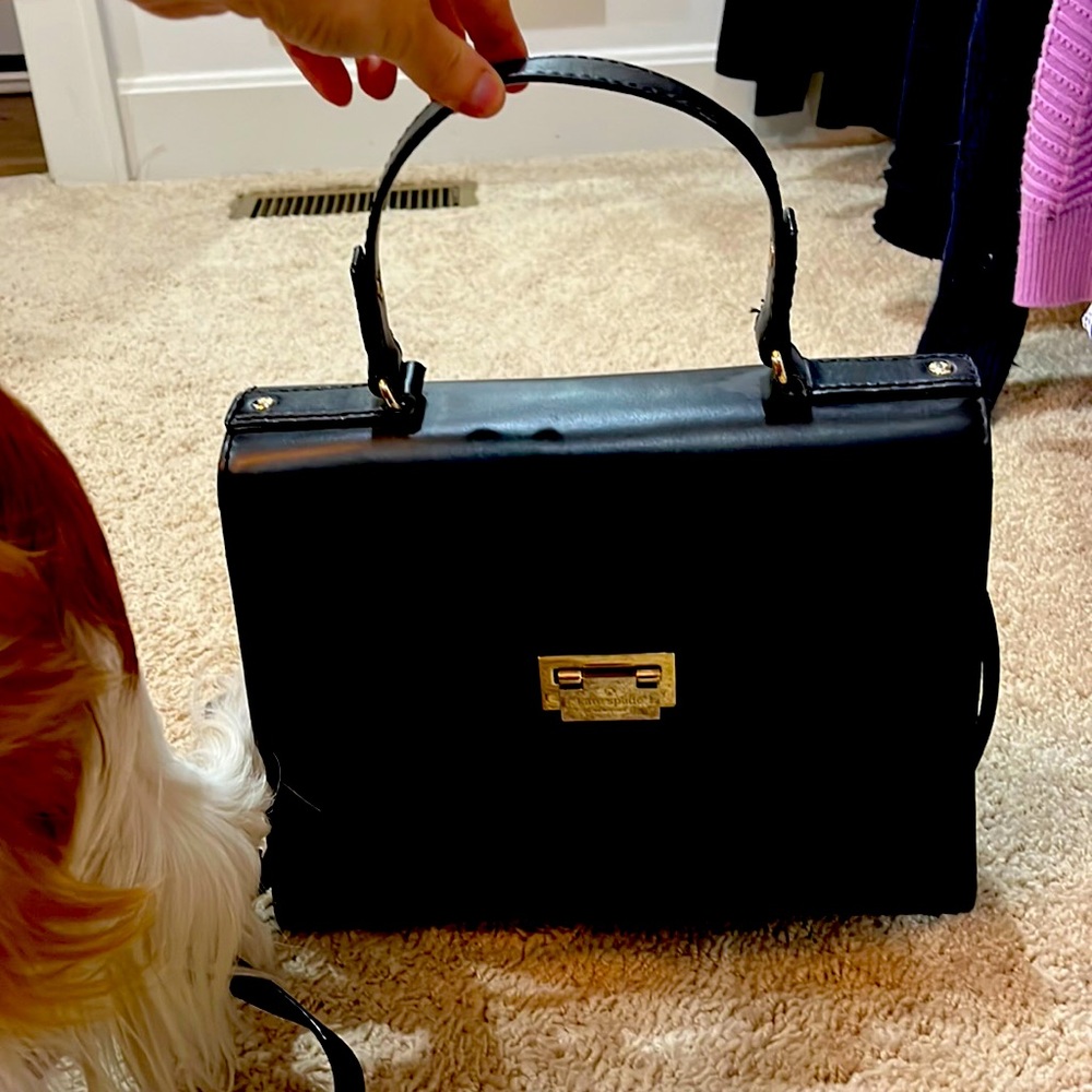 Kate Spade black leather handbag